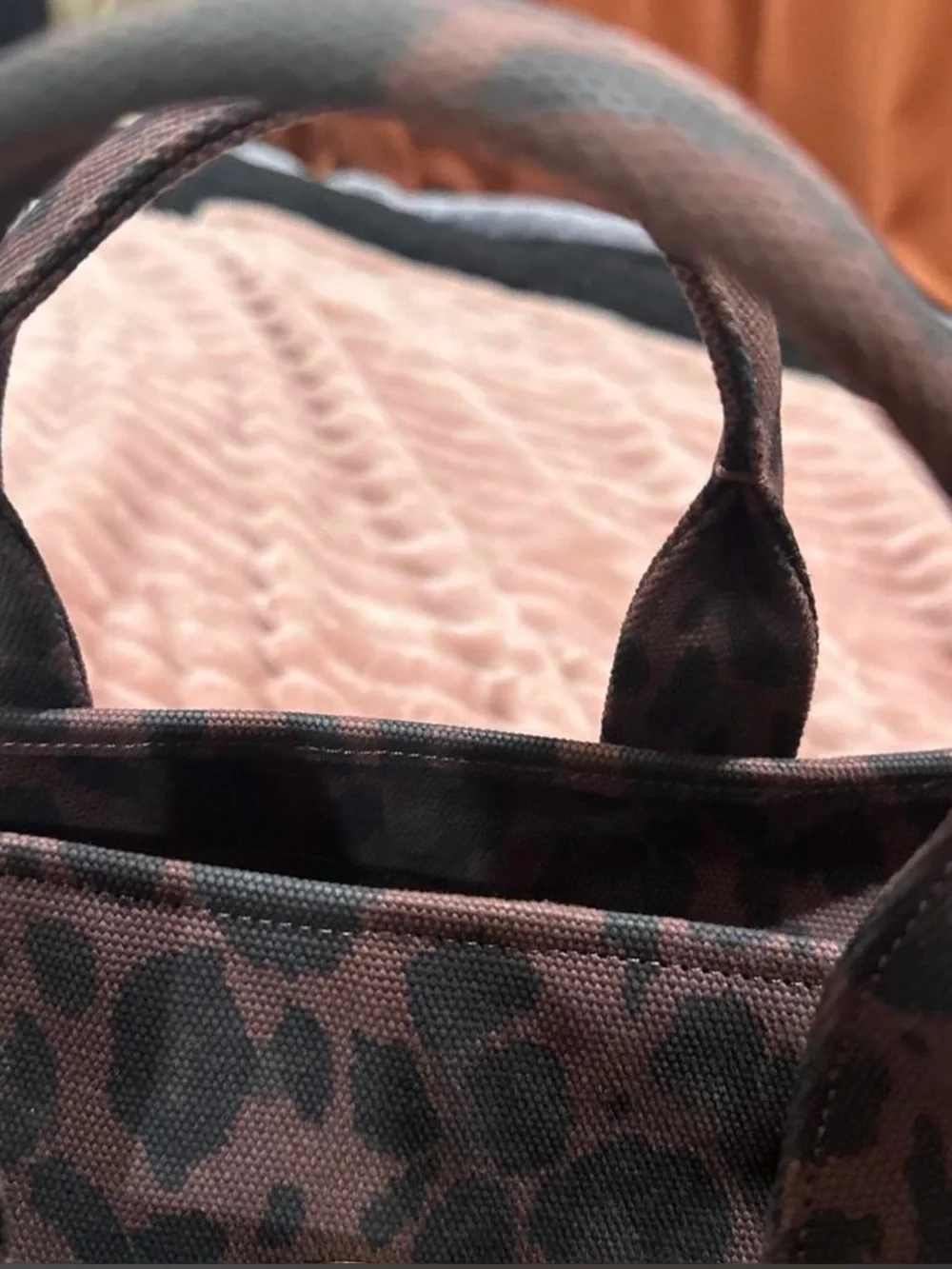 Coach Cargo Canvas Tote Bag in Dark Brown Leopard